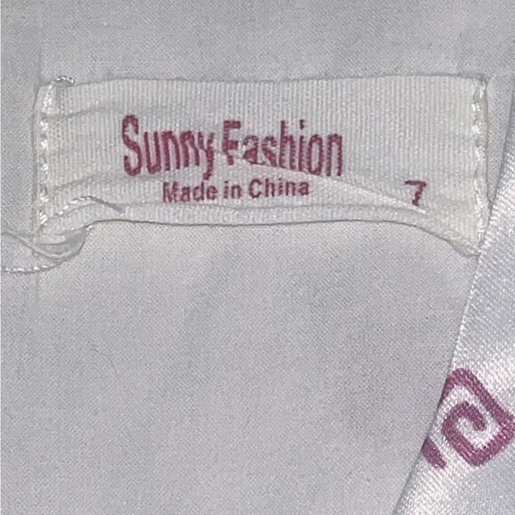 Sunny Fashion Birthday Girl Colorful Ruffled Dress - Picture 5 of 5